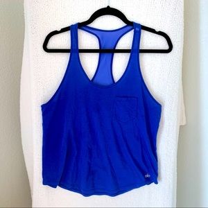 Alo Yoga Tank Top with sheer racer back size M